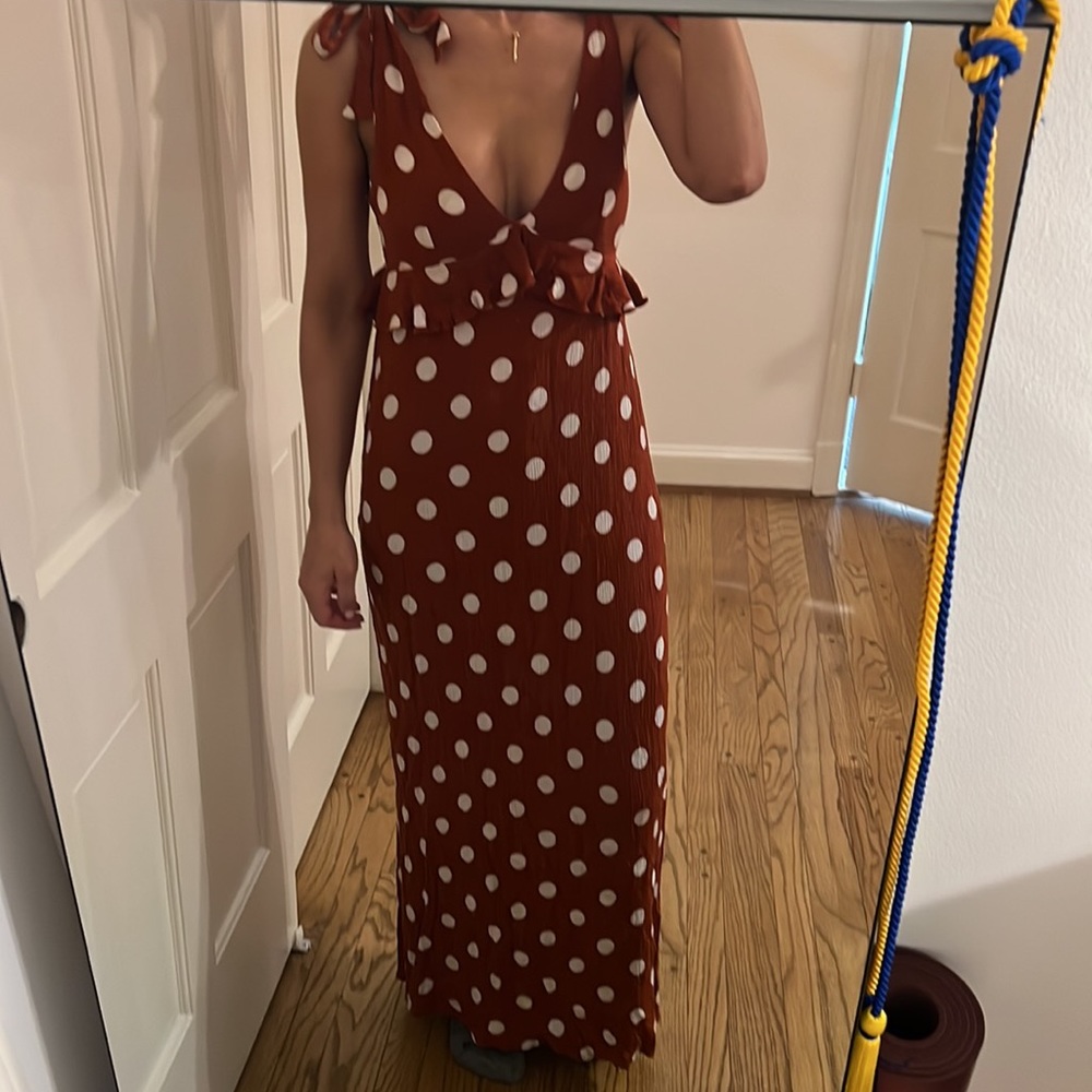 forever 21 polka dot maxi dress